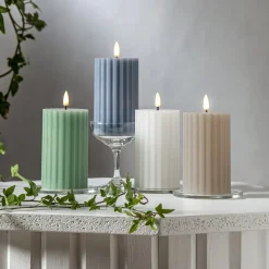 STAR TRADING LED-strip hvid 15 cm ægte voks batteridrevet