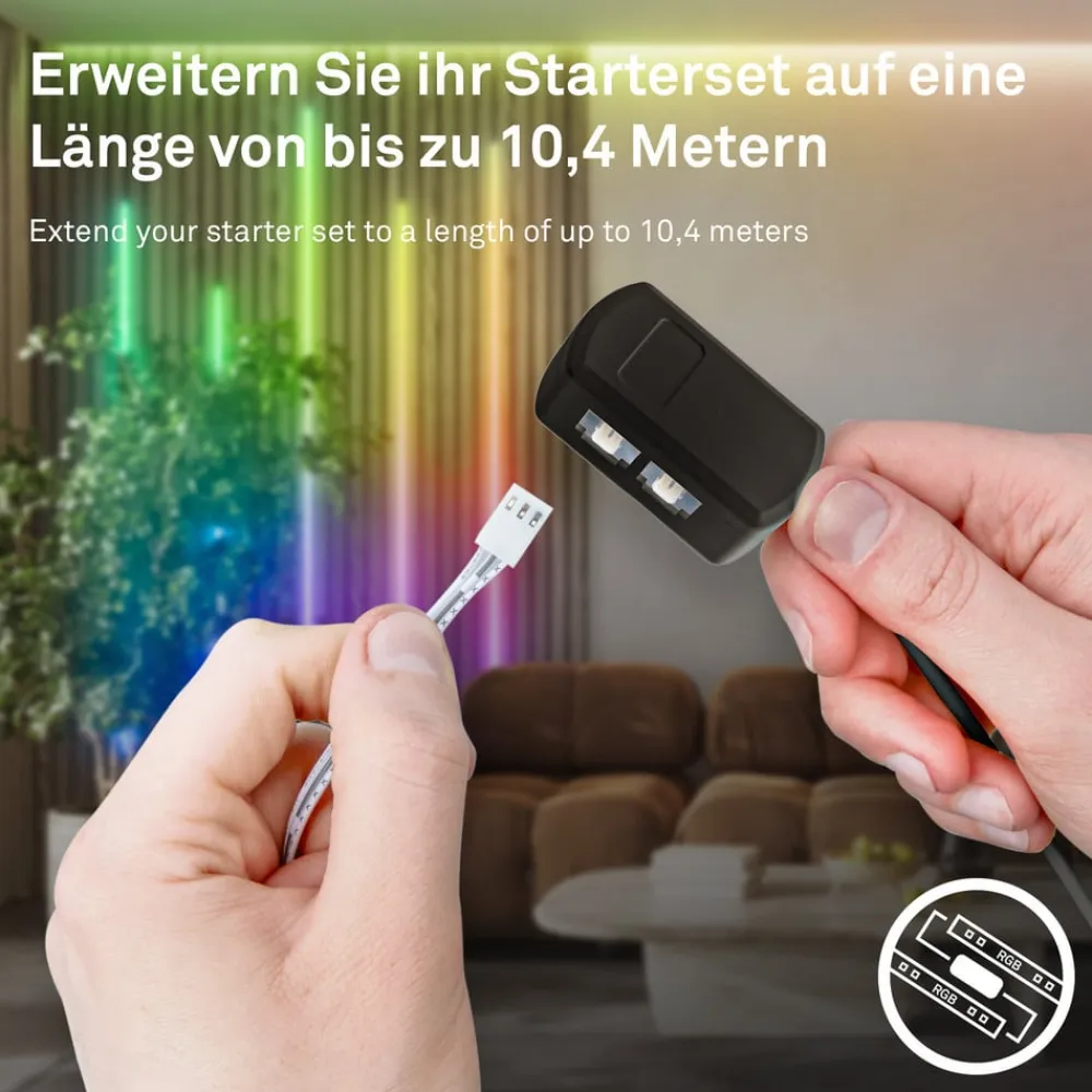 Briloner Dekorationsbelysning>LED-strip Pimp your panel, startsæt, RGBW, længde 2,6 m