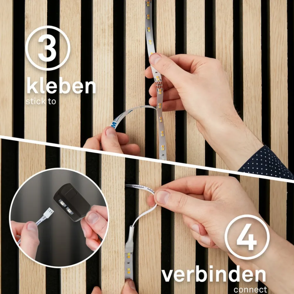 Briloner Dekorationsbelysning>LED-strip Pimp your panel, startsæt, RGBW, længde 2,6 m