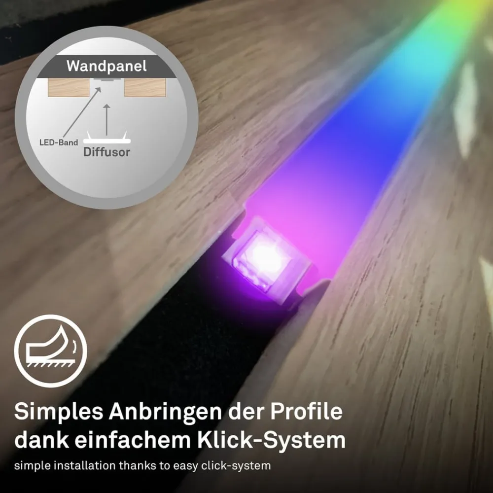 Briloner Dekorationsbelysning>LED-strip Pimp your panel, startsæt, RGBW, længde 2,6 m