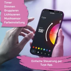 LED-strip Smart RGB, længde 2 m, musiksensor, USB, Tuya^Müller-Licht New