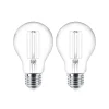 LED-trådpære E27 sæt med 2 stk. 4W 470 lm klar 2.700K^Lindby