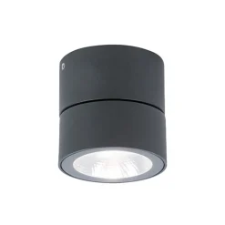 Viokef Udendørs Loftlamper|Udendørs Spot>LED-udendørs loftspot Andria, mørkegrå, Ø 9 cm, metal
