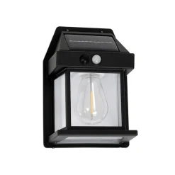 Milagro Lighting LED-udendørs væglampe Filo, plast, sort, IP44