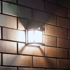 Milagro Lighting LED-udendørs væglampe Filo, plast, sort, IP44