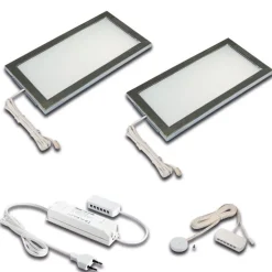 Hera LED-underskabsbelysning Sky Dæmper 2 stk. 4.000K stål