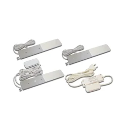 LED-underskabsbelysning S-Pad F, sæt med 3, aluminium 4.000 K Dæmper^Hera Outlet