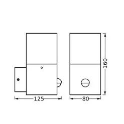 Endura Classic Figo Square udendørs væglampe, sensor^LEDVANCE Clearance
