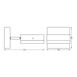 LEDVANCE Endura Classic Spot Square udendørs væglampe