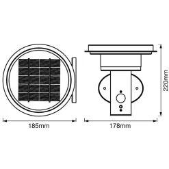 Endura Solar Double Circle væglampe stål^LEDVANCE New