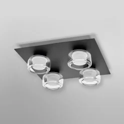 LED-loftlampe Orbis Flame, sort, 4 lyskilder, IP44^LEDVANCE Clearance