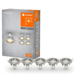 LED-spot GU10 Recessed, 5 stk, nikkel^LEDVANCE Clearance
