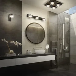 LED-væglampe Orbis Flame, 1 lyskilde, sort, IP44^LEDVANCE Outlet