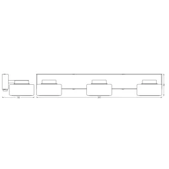 LEDVANCE LED-væglampe Orbis Flame, 3 lyskilder, krom, IP44
