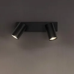 LEDVANCE Octagon LED-spotlight, dæmpbar, to lamper, sort