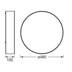 LEDVANCE Orbis Paris loftslampe Ø 48cm brun