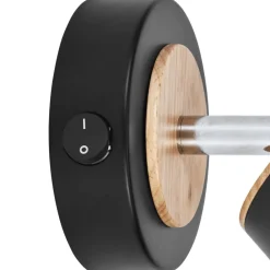 LEDVANCE Pluto LED-vægspot, stål, træ, sort