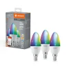 LEDVANCE SMART+ Smarte Lyskilder>LED, stearinlys, E14, 4,9 W, CCT, RGB, WiFi, 3 enheder