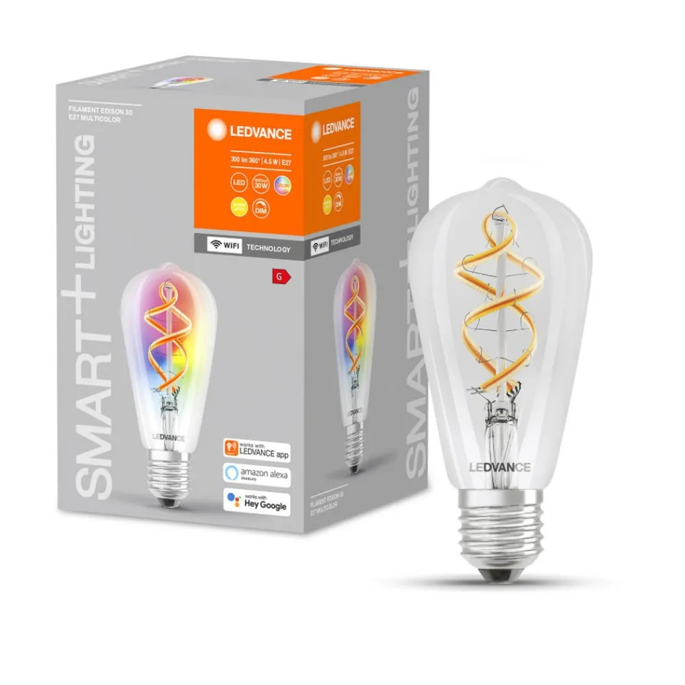 LEDVANCE SMART+ Filament Pære|Smarte Lyskilder>WiFi Filament Classic E27 4,5W 827
