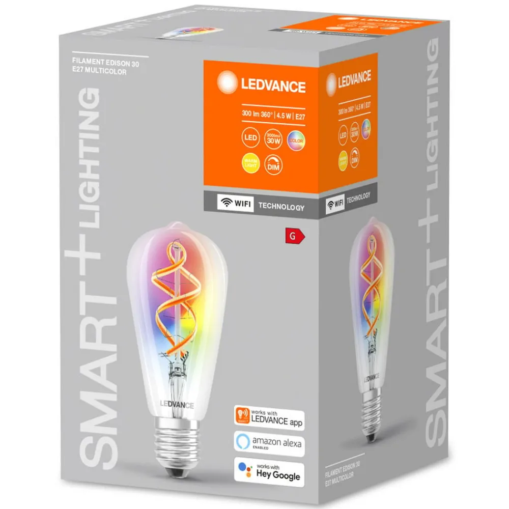 LEDVANCE SMART+ Filament Pære|Smarte Lyskilder>WiFi Filament Classic E27 4,5W 827