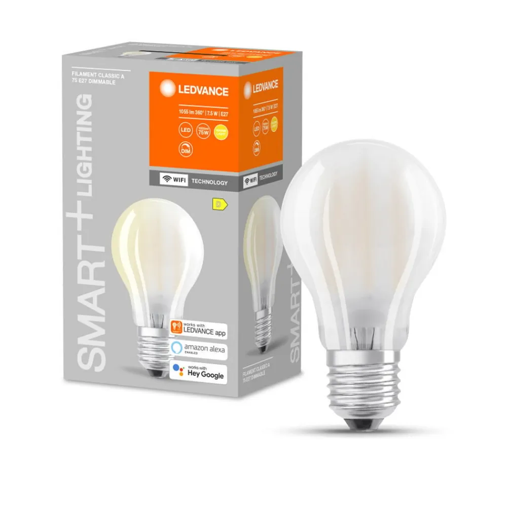 LEDVANCE SMART+ Filament Pære|Smarte Lyskilder>WiFi Filament Classic E27 7,5W 827