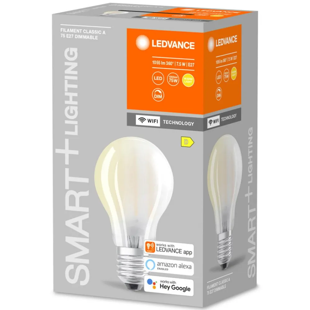 LEDVANCE SMART+ Filament Pære|Smarte Lyskilder>WiFi Filament Classic E27 7,5W 827