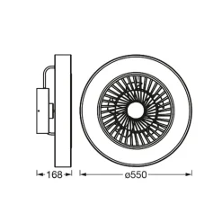 WiFi LED-loftventilator, cylinder^LEDVANCE SMART+