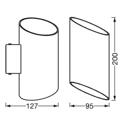 WiFi Orbis Wall Cyldro, hvid^LEDVANCE SMART+