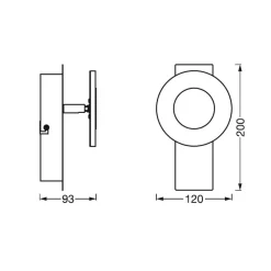 LEDVANCE SMART+ WiFi Orbis Wall Wave IP44, 1 lk