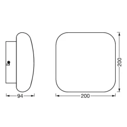WiFi Orbis Wall Aqua IP44 20x20 cm^LEDVANCE SMART+ Sale