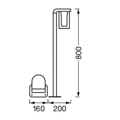 LEDVANCE SMART+ WiFi Outdoor Cascade, højde 80 cm