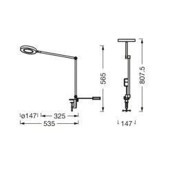 LEDVANCE SMART+ LEDVANCE SUN@Home Panan Desk Disc, klemme, hvid