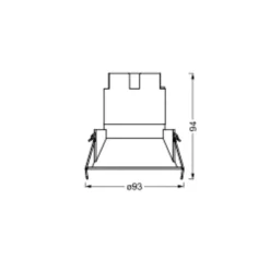 LEDVANCE Twist spot Ø9,3cm 840 hvid/sort