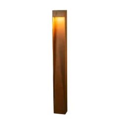 Konstsmide Gadebelysning>LED-vejlampe Rho, rustfarvet, højde 100 cm, metal, IP54