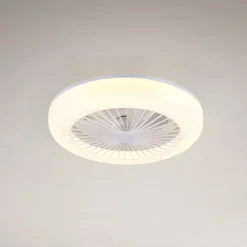 LED-ventilator Mora, DC, støjsvag, Ø 45 cm, CCT, fjernbetjening^Reality Leuchten Clearance