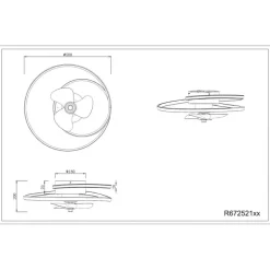 LED-ventilator Umea, hvid, DC, støjsvag, Ø 50 cm, CCT, fjernbetjening^Reality Leuchten Hot