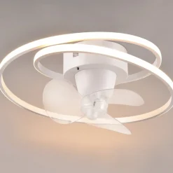 LED-ventilator Umea, hvid, DC, støjsvag, Ø 50 cm, CCT, fjernbetjening^Reality Leuchten Hot