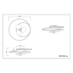 Reality Leuchten LED-ventilator Umea, krom, DC, støjsvag, Ø 50 cm, CCT, fjernbetjening