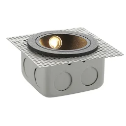 Lucande LED-vægindbygningslampe Pordis, IP65, rund