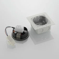 Lucande LED-vægindbygningslampe Pordis, IP65, rund