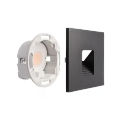 LED-vægindbygningslampe SET Alwaid sort 8 x 8 cm niveau 2.700K^Deko-Light Outlet