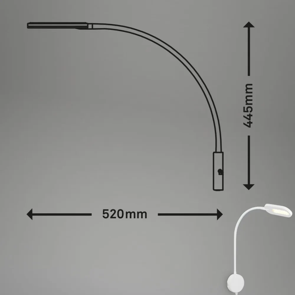 Briloner LED-væglampe 2177016 med dæmper, hvid