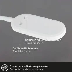 Briloner LED-væglampe 2177016 med dæmper, hvid