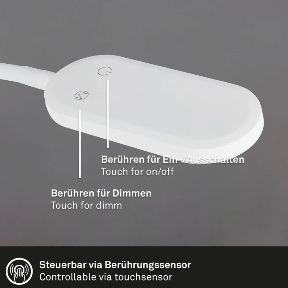 Briloner LED-væglampe 2177016 med dæmper, hvid