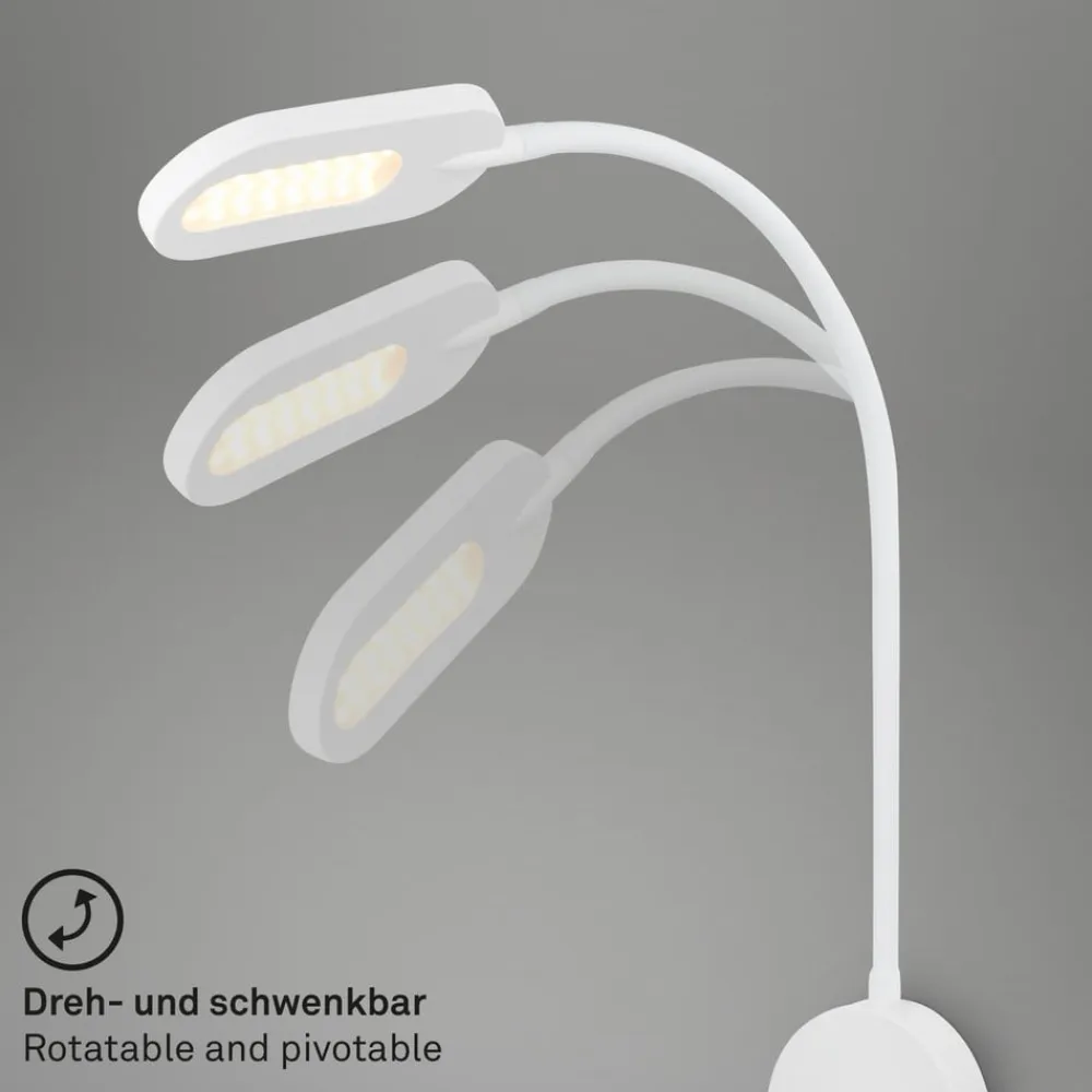 Briloner LED-væglampe 2177016 med dæmper, hvid