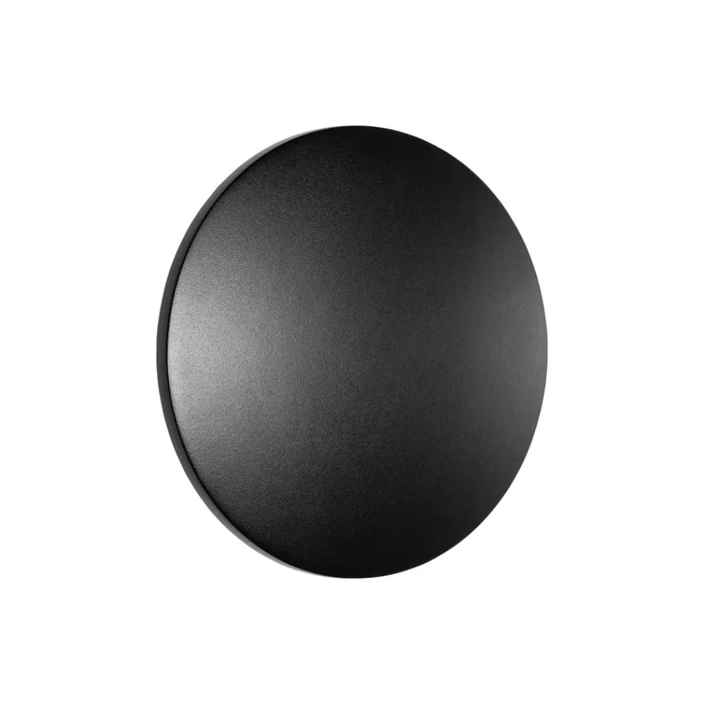 Nowodvorski Lighting LED-væglampe Aria M, sort, aluminium, Ø 18 cm