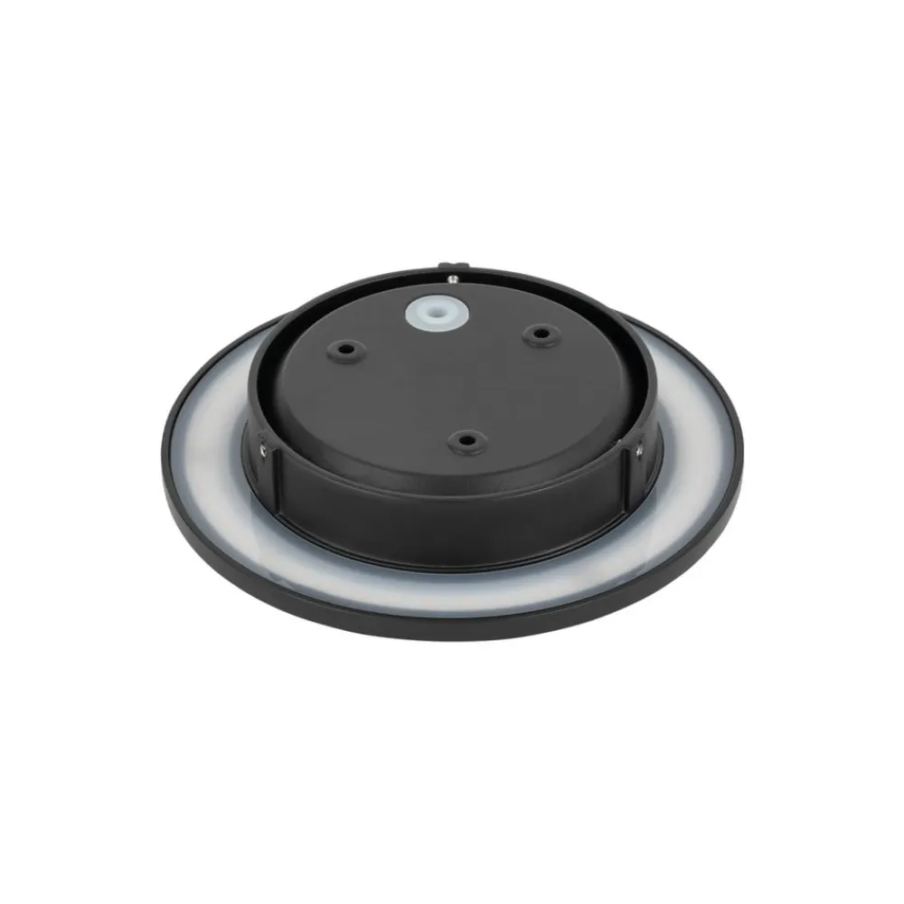 Nowodvorski Lighting LED-væglampe Aria M, sort, aluminium, Ø 18 cm