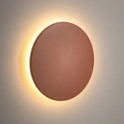 LED-væglampe Aria M, teglrød, aluminium, Ø 18 cm^Nowodvorski Lighting Discount