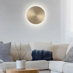 Paul Neuhaus Væglamper|Væglamper>LED-væglampe batteri Puntua Ø 25 cm messing mat