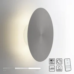 LED-væglampe batteri Puntua Ø 25 cm grå^Paul Neuhaus Hot